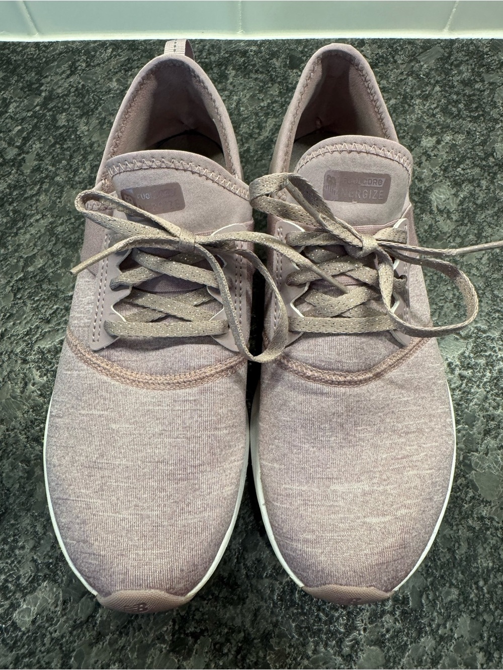 New Balance Women’s Dusty Mauve Knit Lace-Up Athletic Sneakers VGUC!